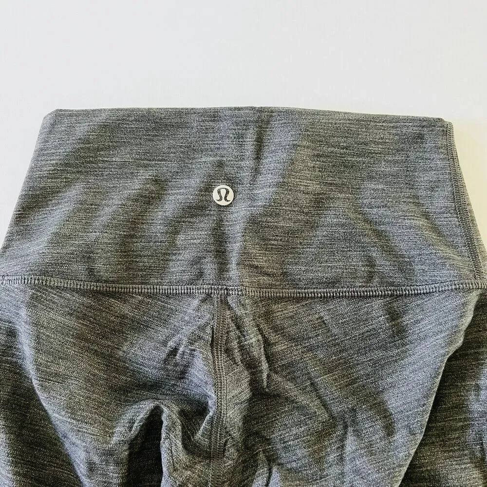 LULULEMON ATHLETICA Heathered Black Wunder Under HR Crop 23